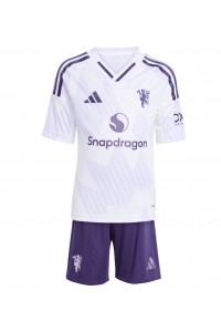 Fotbalové Dres Manchester United Dětské Venkovní Oblečení 2025-26 Krátký Rukáv (+ trenýrky)